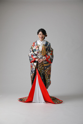 くすみブルー 御所車花/IU00405