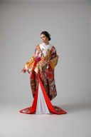 紫グラデーション 鶴/ IU00401