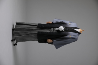 ブルー暈し×市松