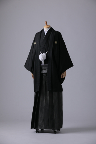 正絹黒×黒ダイヤ