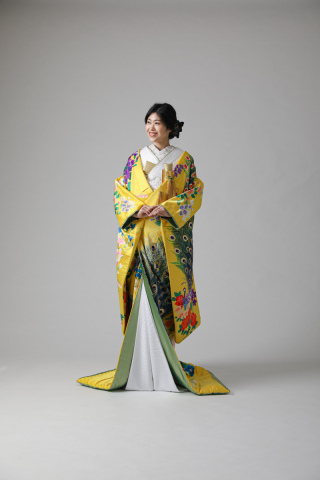 黄色に花 孔雀/IU00298