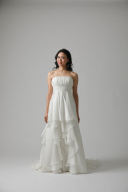 楊柳胸ギャザー縦フリル/WD00173