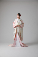 ピンク 鶴 御所車/IU00407