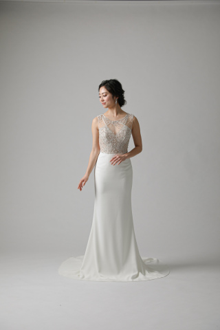 シースルー格子ビジューマーメイド/ WD00407