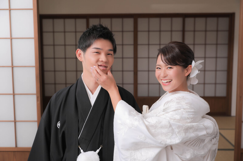 ほっぺをむぎゅっと