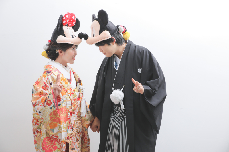 ミッキーミニーで鼻ちゅー