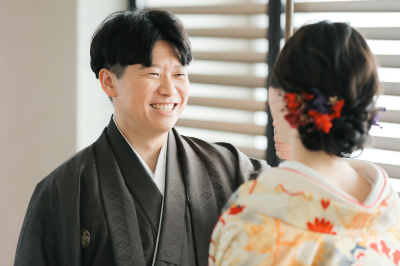 ご新郎様の笑顔