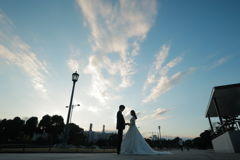 夕方の綺麗な空と