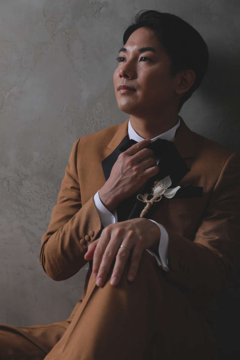 ご新郎様は渋めに！