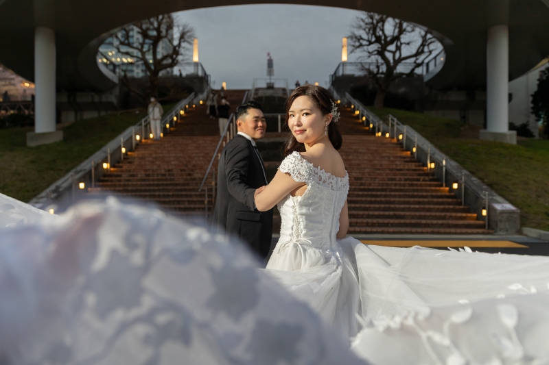 ドレスをふわっと