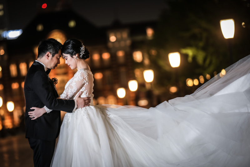 ドレスも綺麗に