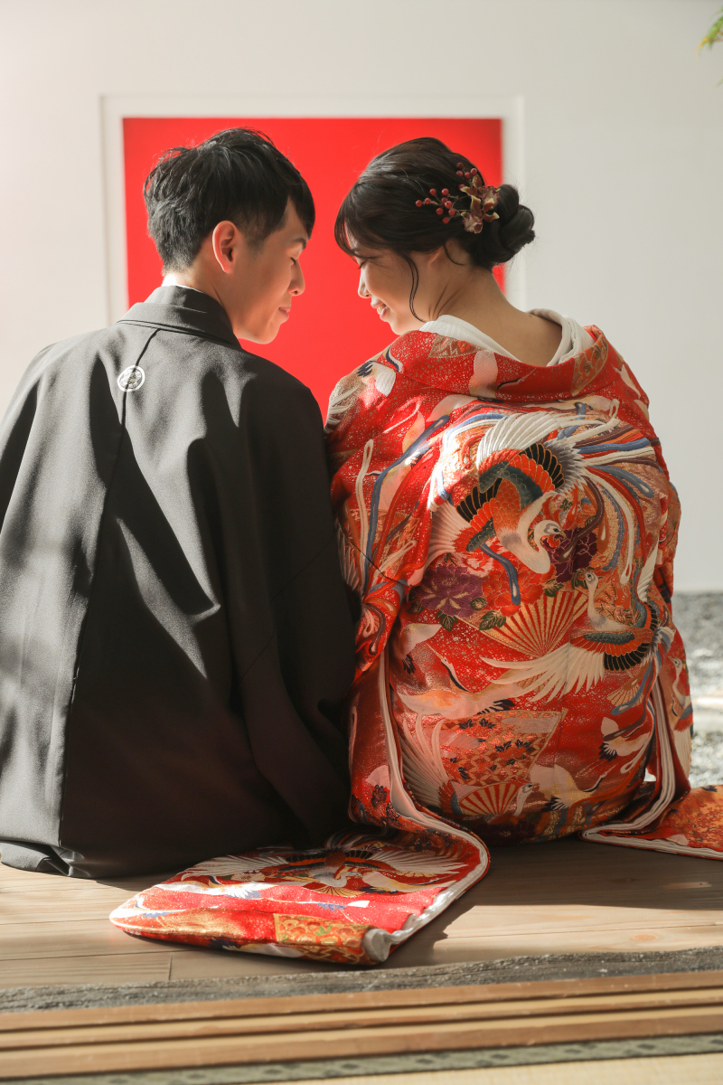 お茶室の中から