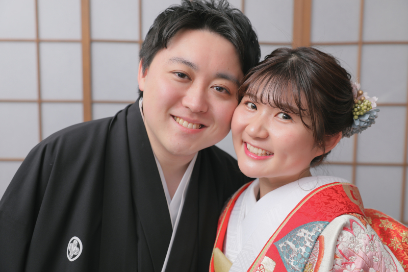 頬をくっつけて