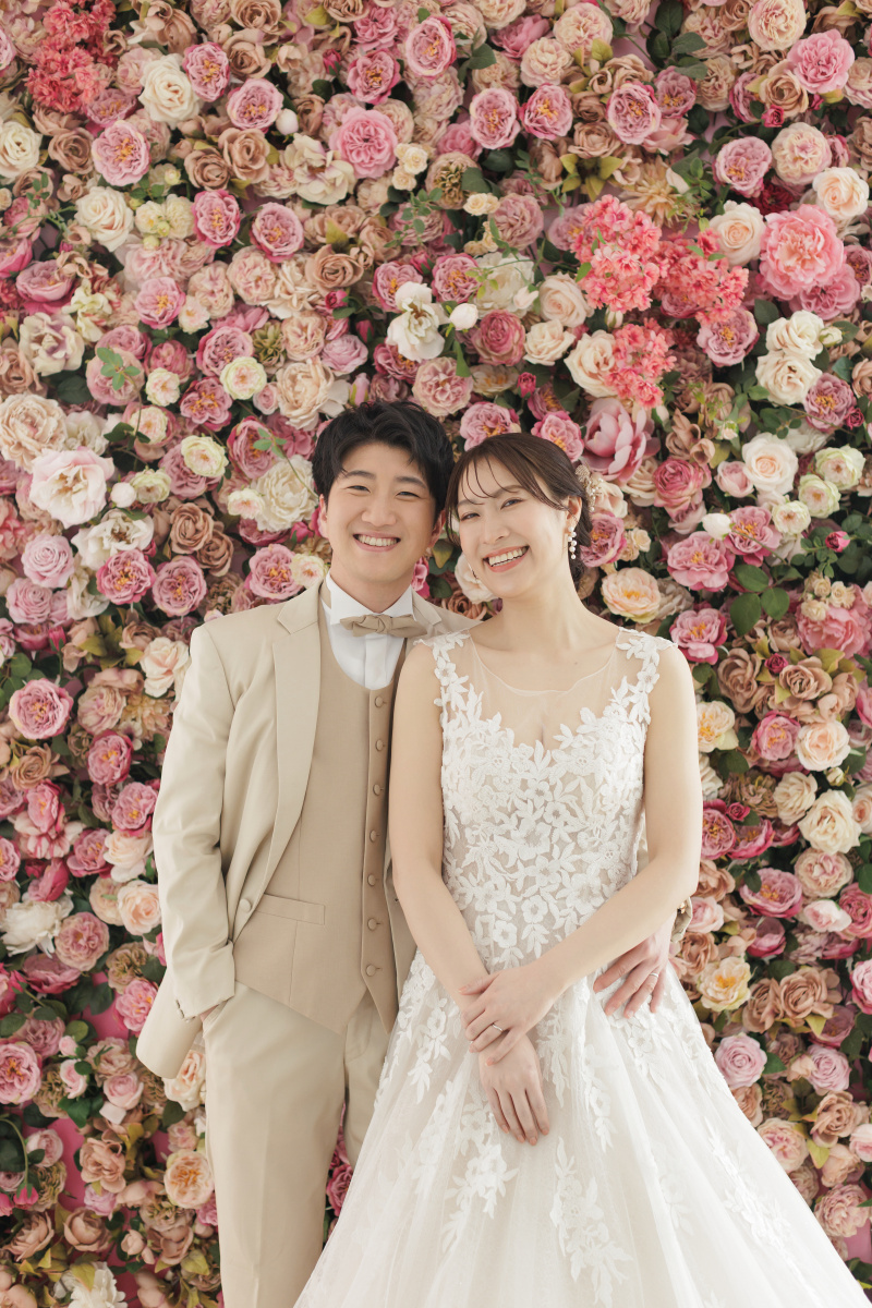 お花に囲まれて！