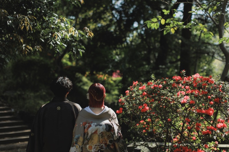 二人とつつじ