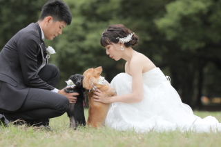 ワンちゃんと一緒に♪