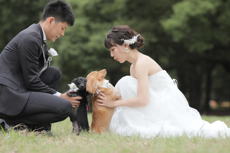 ワンちゃんと一緒に♪