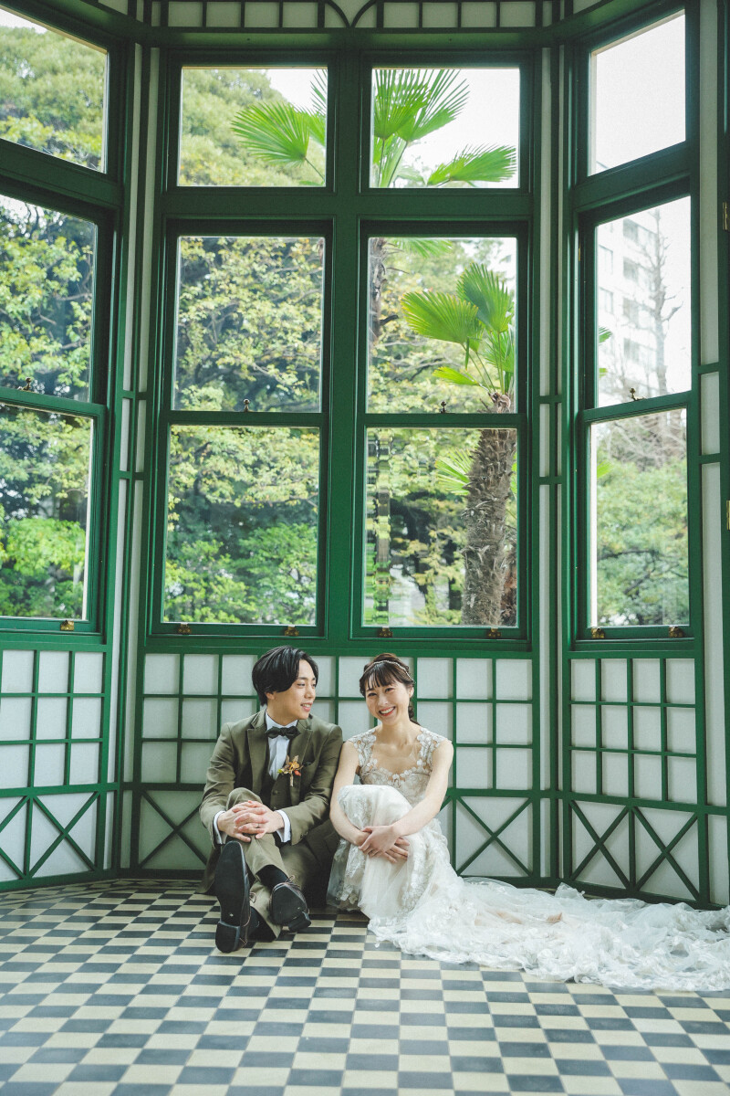 お二人に座ってもらって可愛く^ ^