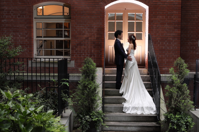 夕景で大人っぽく