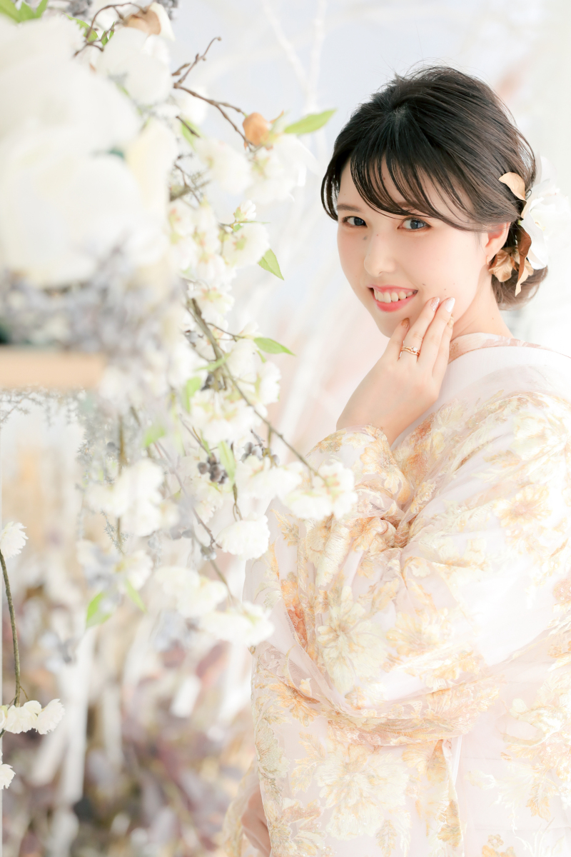 お花と一緒に