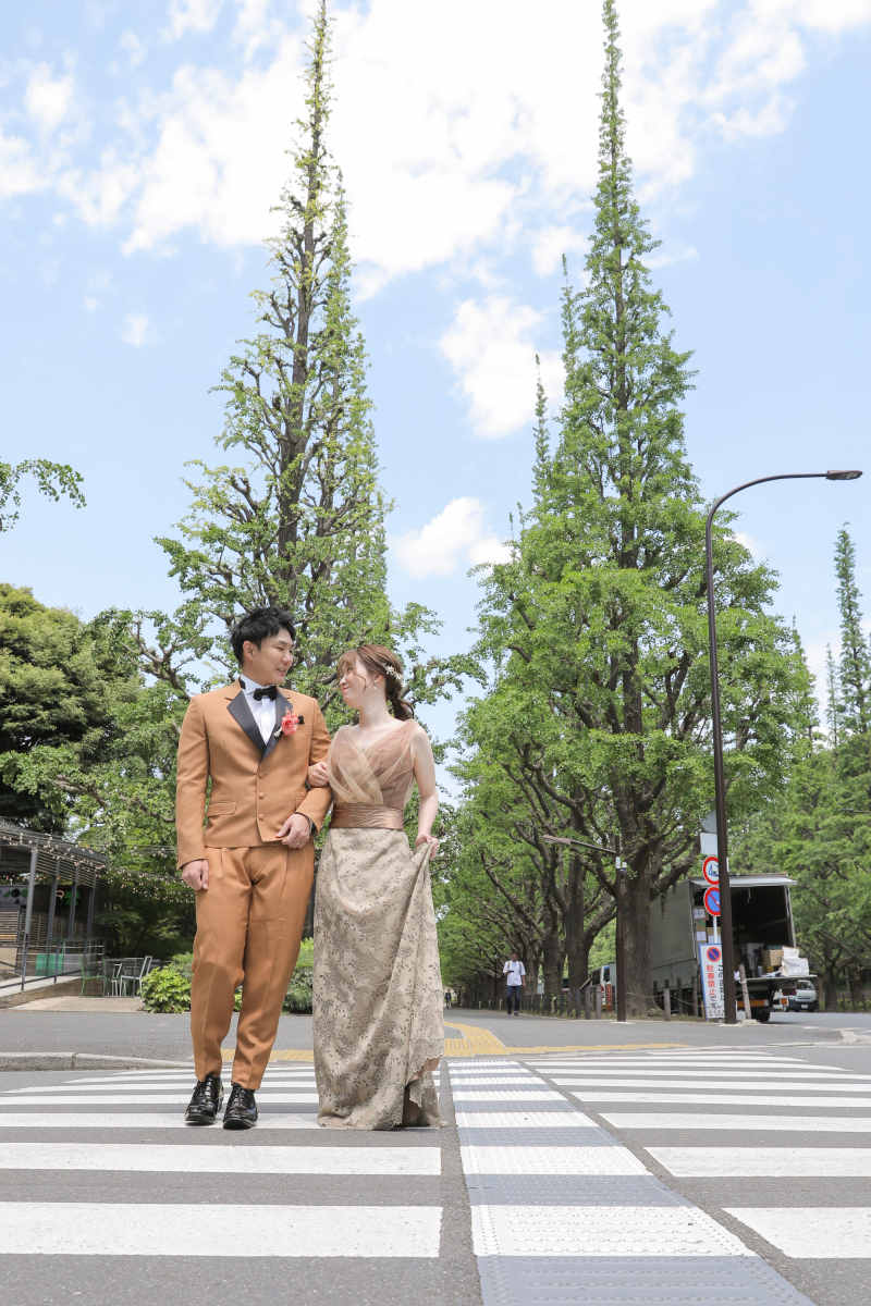 横断歩道でのショットも！