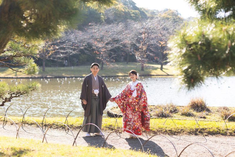 紅葉シーズンの三渓園