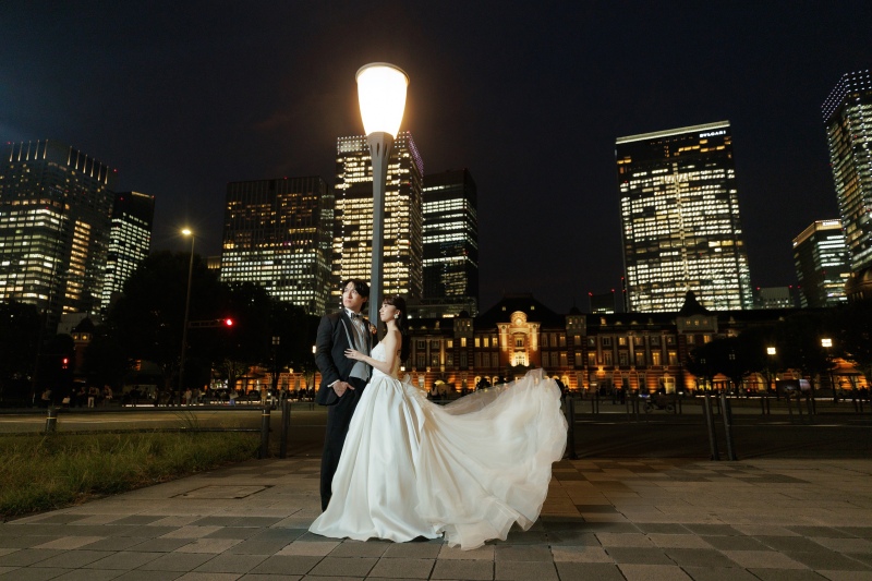 ドレスをふわっと