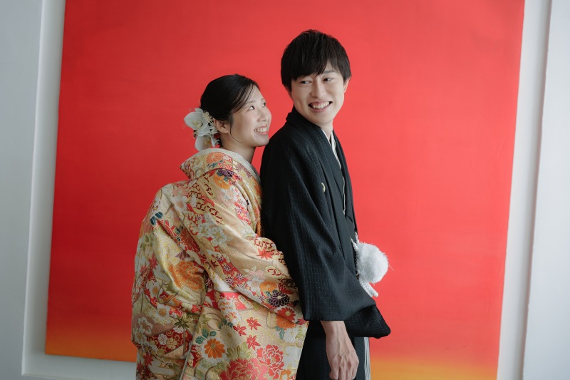 寄り添い合う晴れ姿