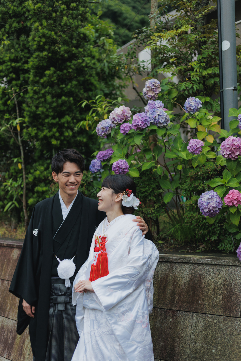 紫陽花と