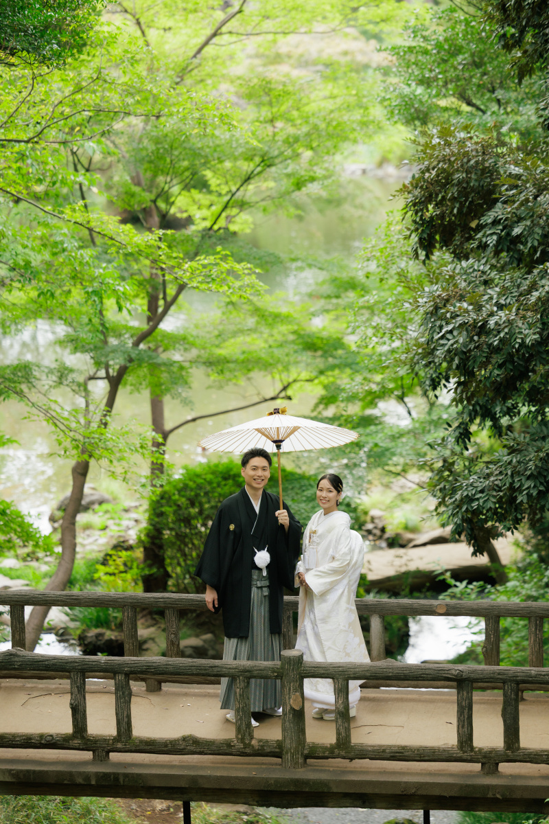 相合傘のショット