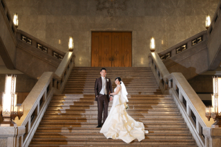 国立博物館で、エレガントな撮影