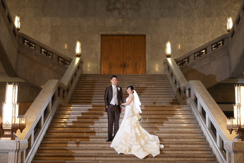 国立博物館で、エレガントな撮影