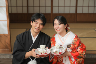 屋内庭園でお二人らしく