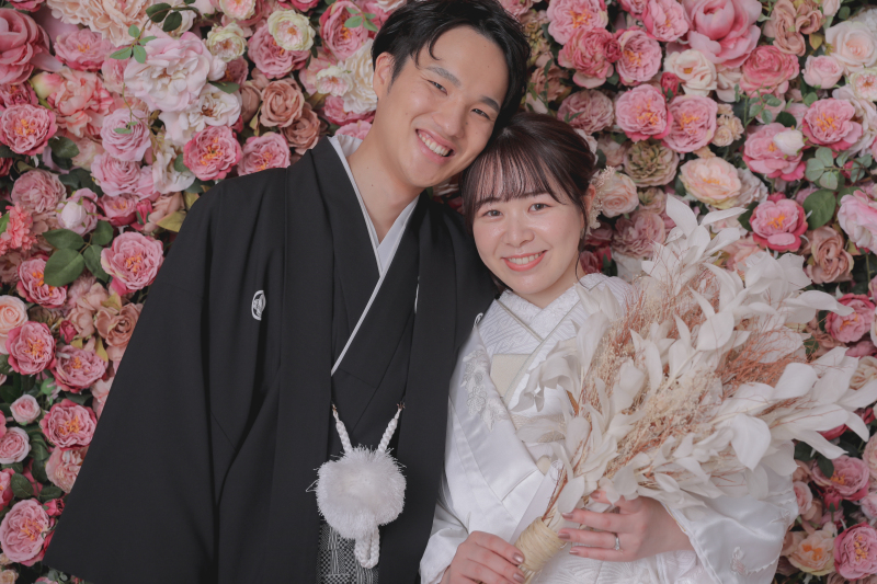 お花に囲まれて