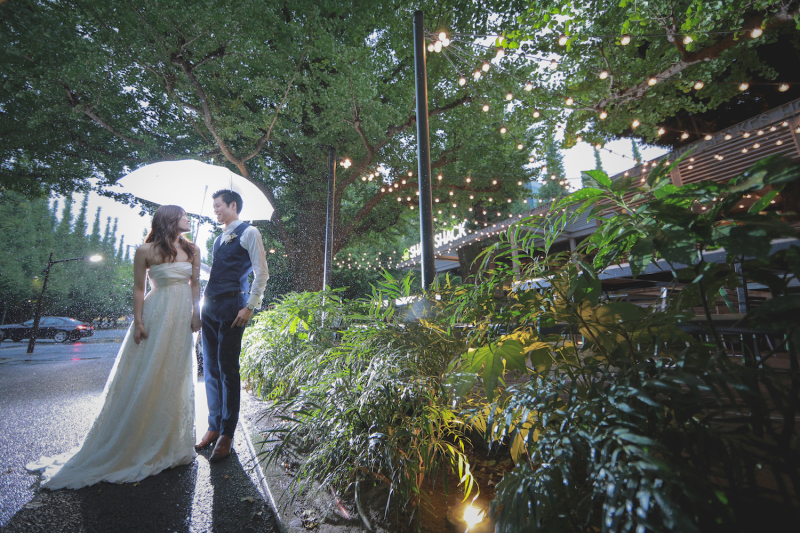 雨の中のロケーション♪