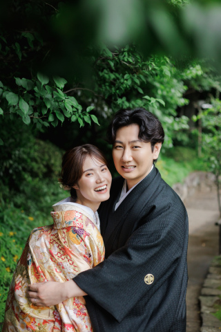 雨の和装ロケーション