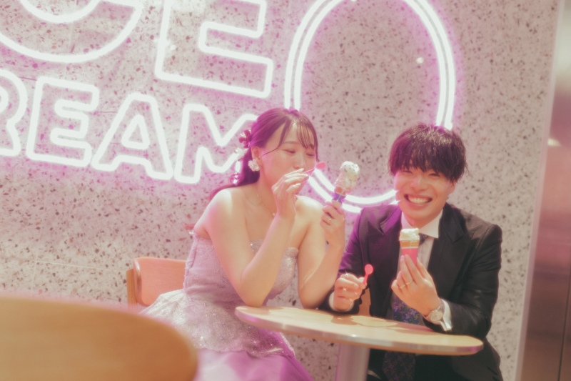 アイスクリームショップでのひと時