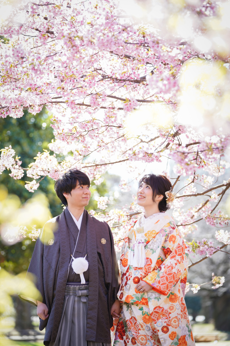 ちょうどよく桜が咲いてくれました！