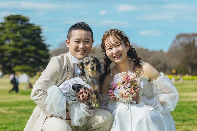 わんちゃんと一緒に！