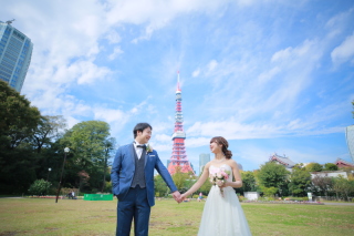 晴天の東京タワーロケーション♪