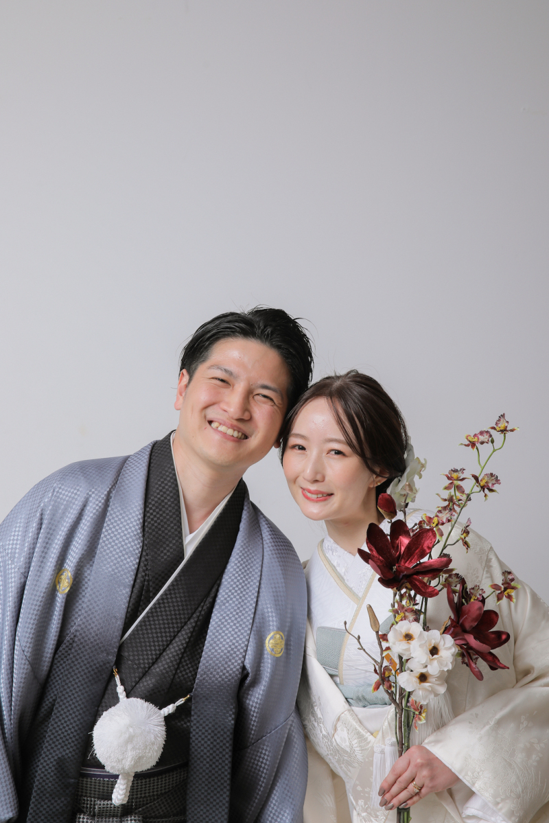 お花を持ったお写真