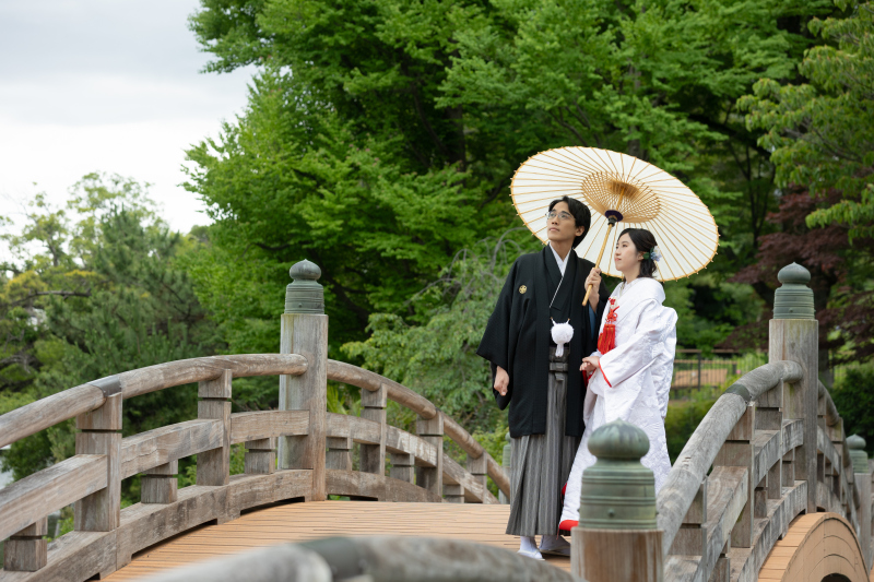 太鼓橋で