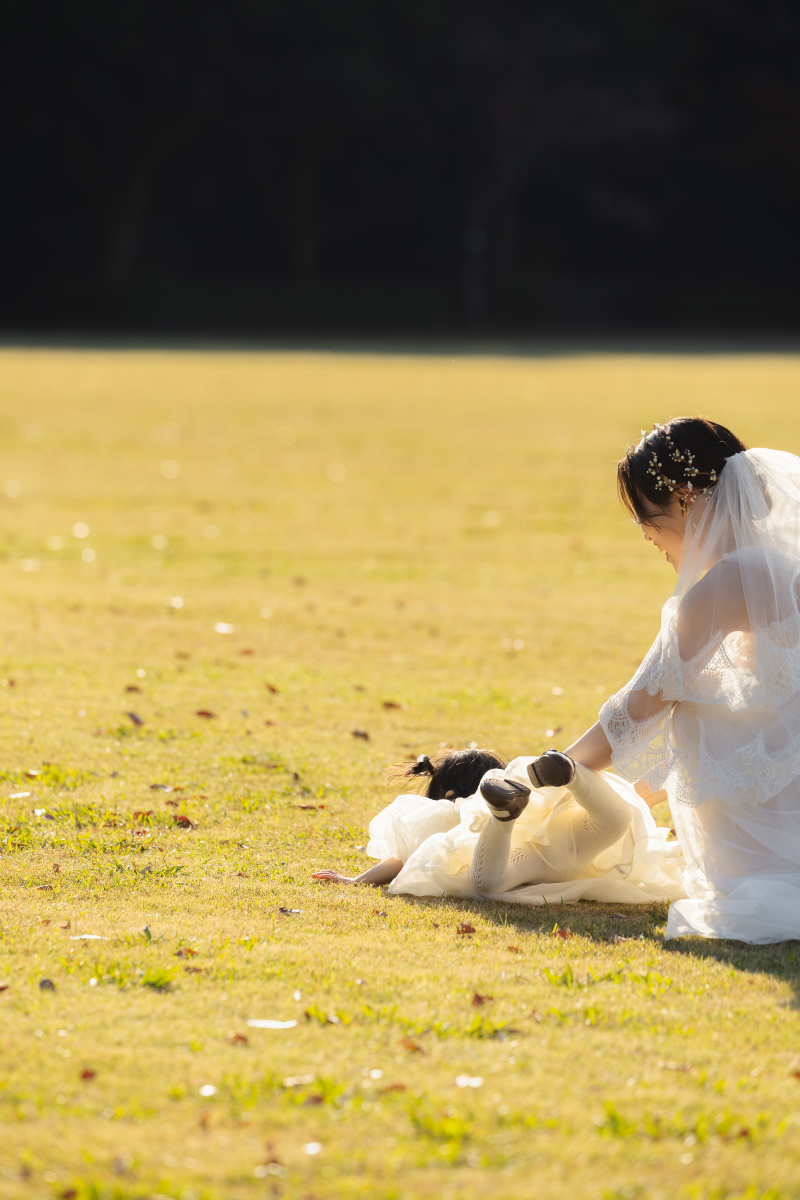 家族と思い出の地で残すウェディングフォト