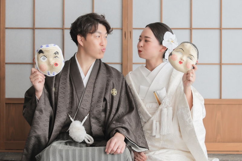 お二人お持ち込みの小物と！