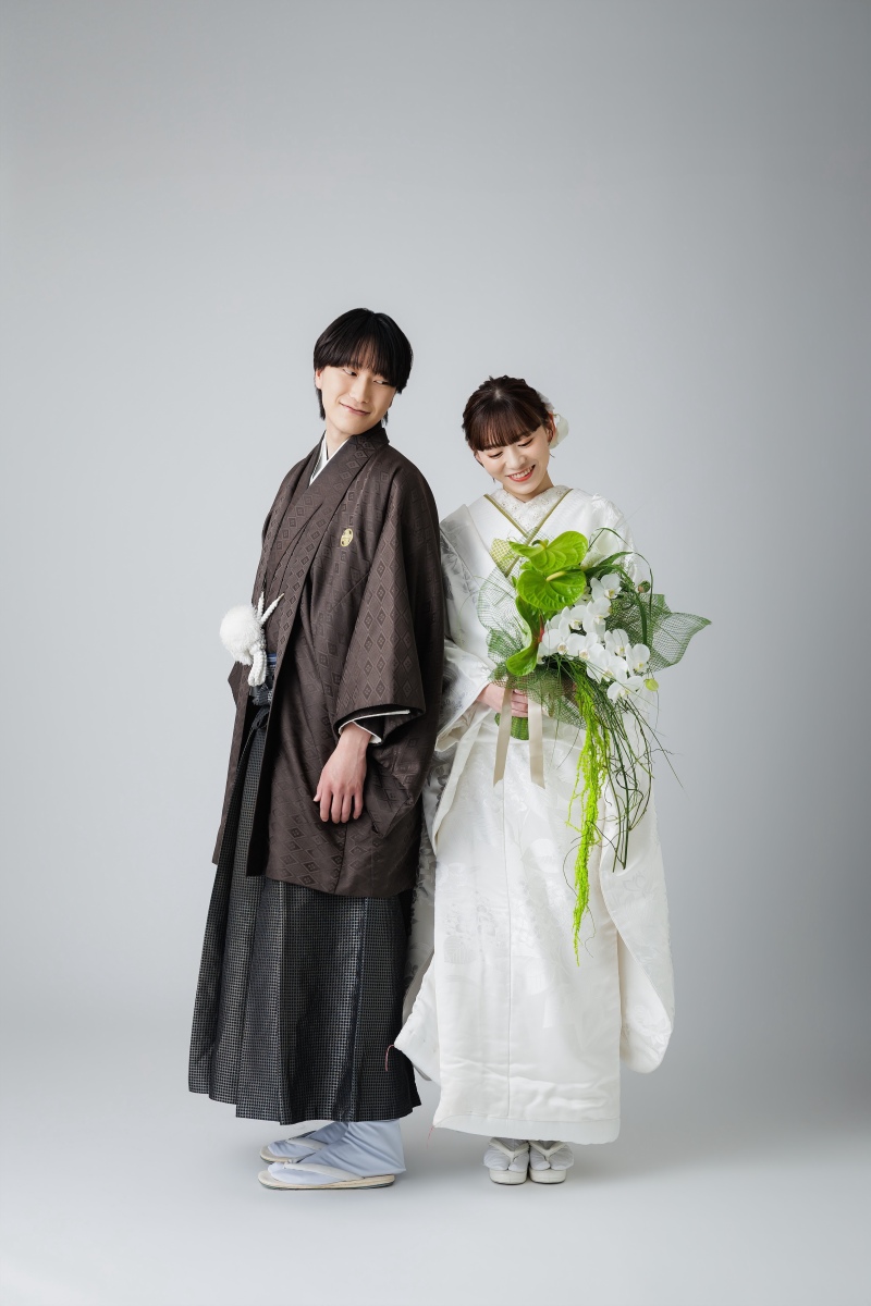 お二人お持ち込みのお花と