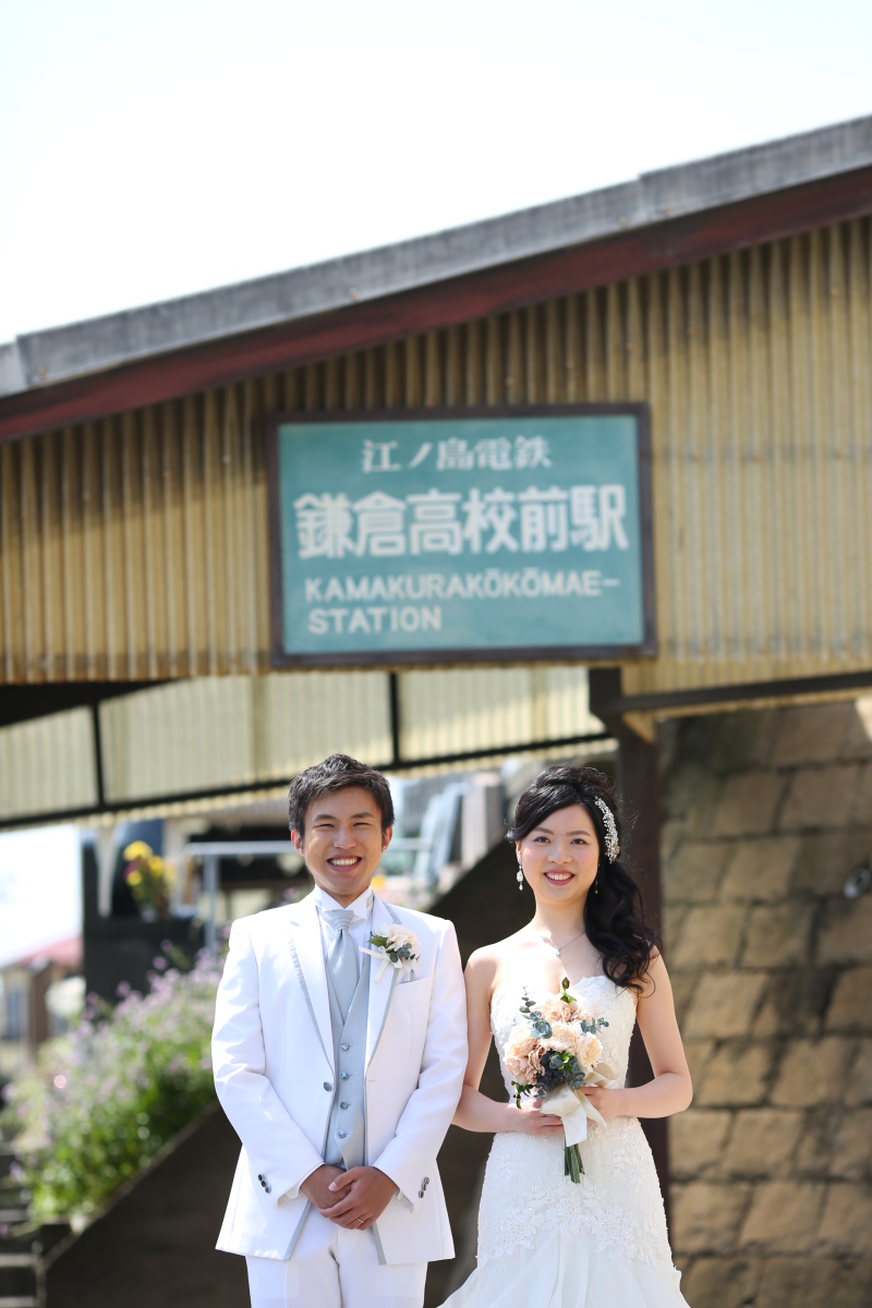 最後は江ノ電の看板と