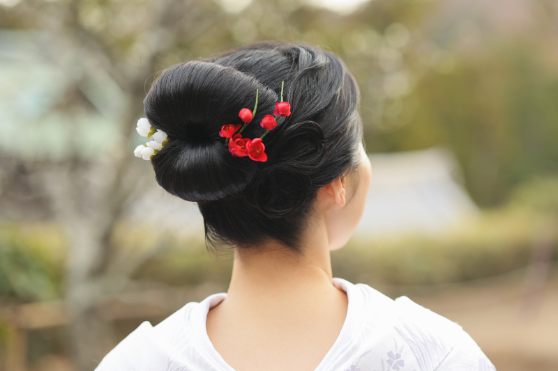 ご新婦様の髪型も。