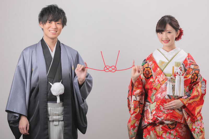 スタジオでは素敵な和装姿を