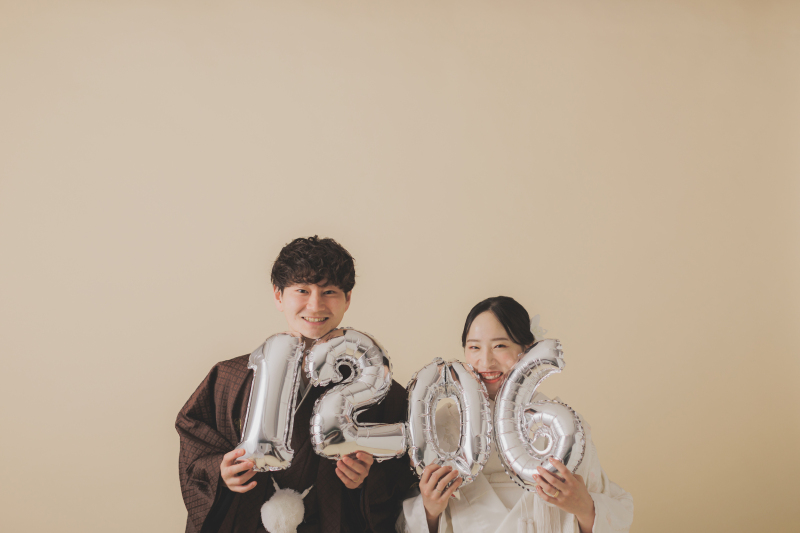 2種類のスタジオで和装撮影