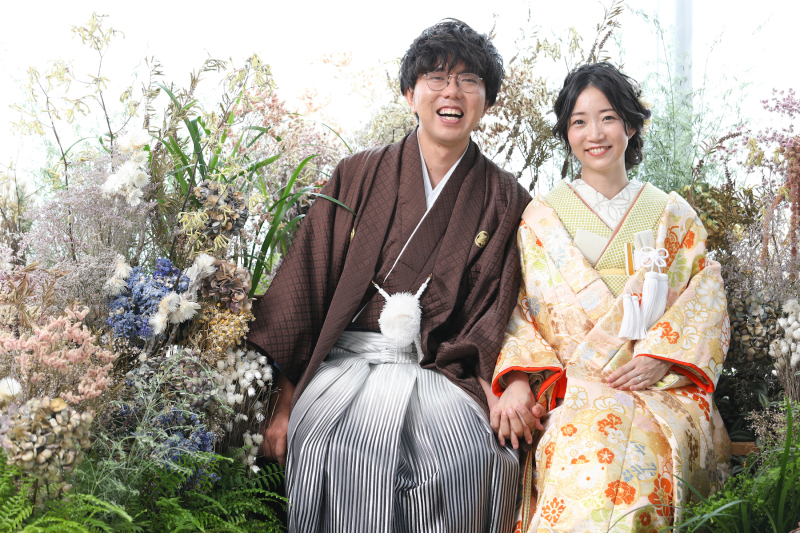 季節でお花が替わるスタジオ撮影